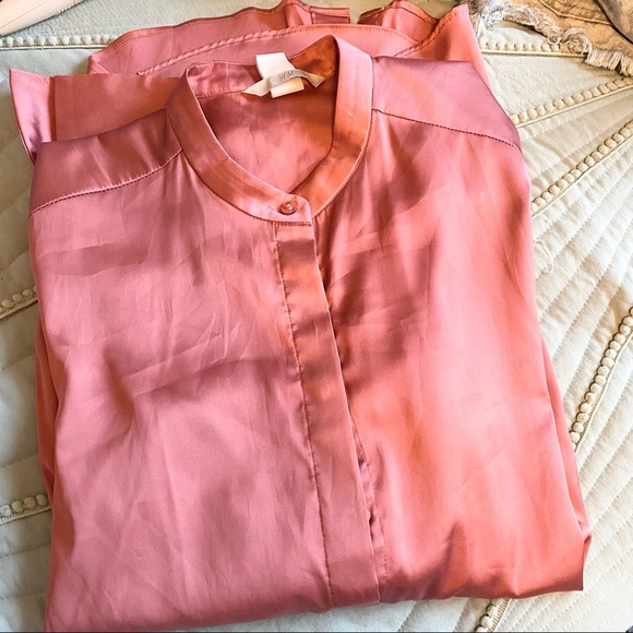 H&M Tops - H&M Satin Blouse Long Sleeve